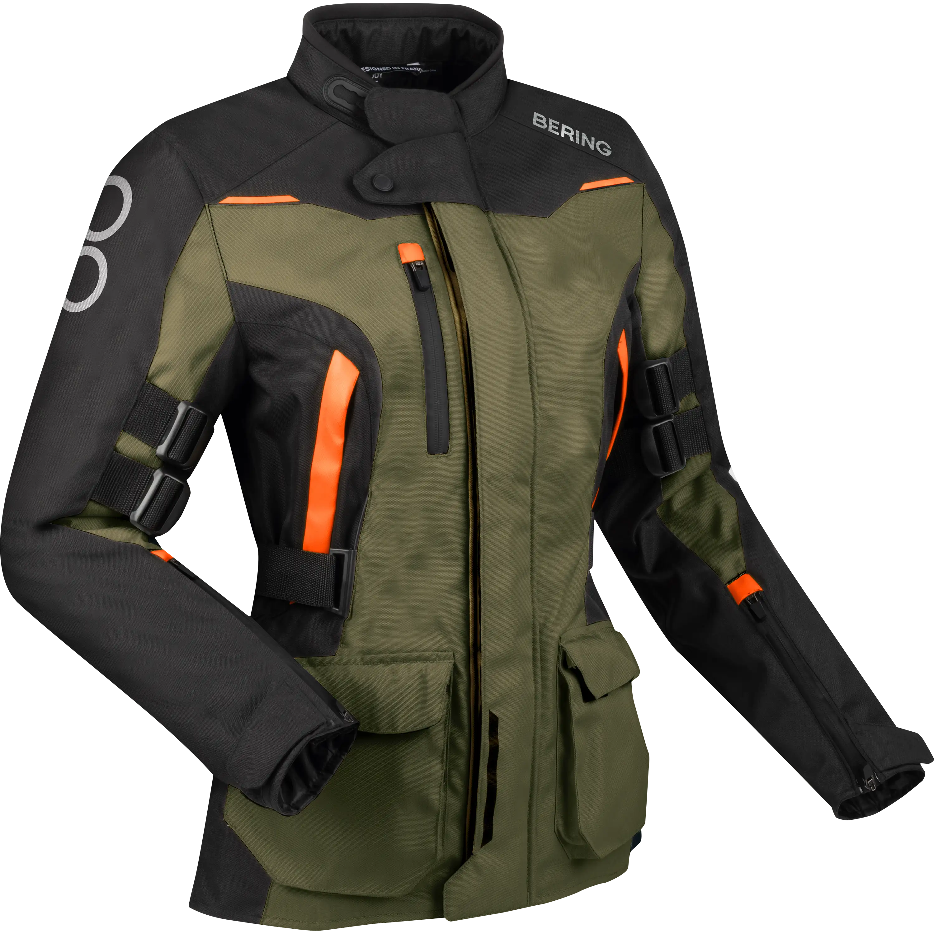 LADY ZEPHYR Noir/Kaki/Orange